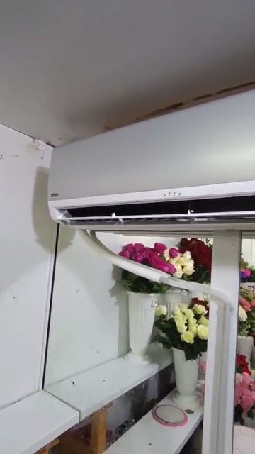 Внутренний блок холодильной сплит-системы в цветочной камере